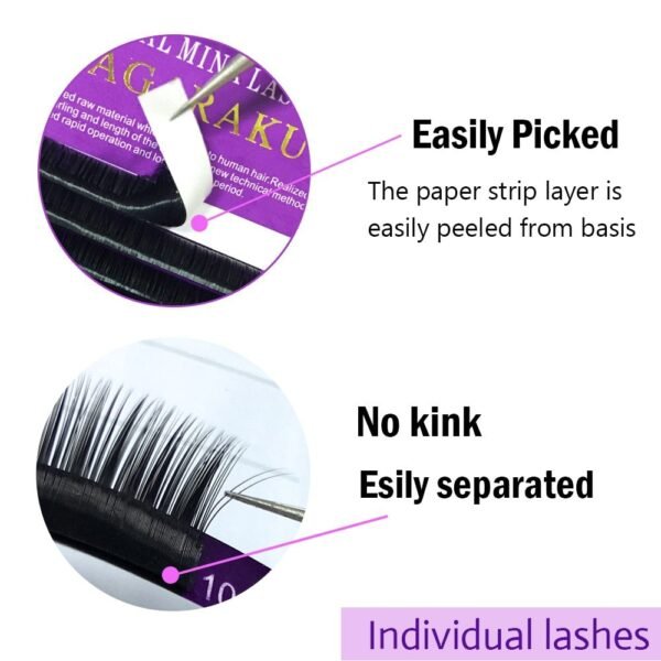 16 Rows Faux Mink Individual Eyelash Lashes - Image 2