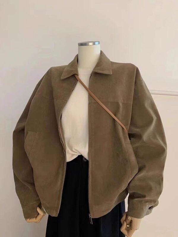 New Loose Temperament Zipper Commuter's All-matching Coat - Image 5