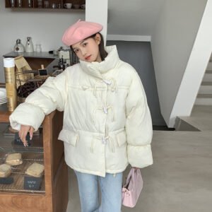 Korean Style Stand-Up Collar Down Cotton-Padded Jacket