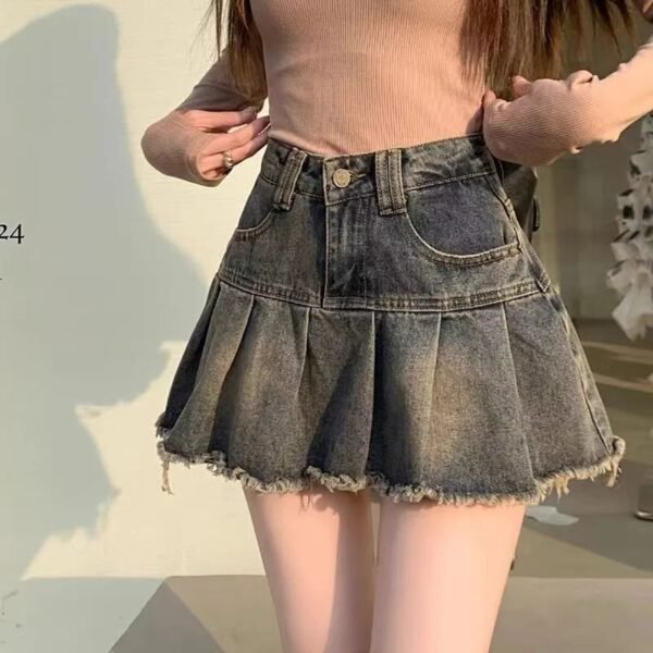 American Retro Pleated Skirt Exposure-proof Skirt Skirt - Image 6