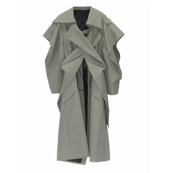Elastic And Waisted Profile Trench - Image 5