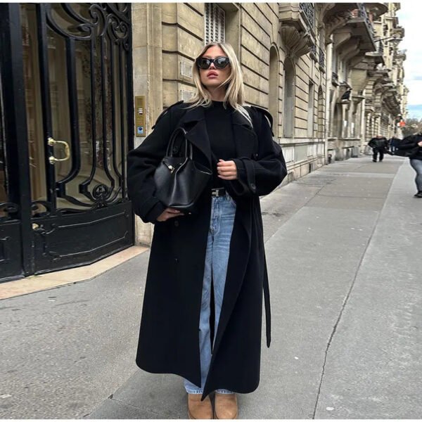 Spring Women's Trench Elegant Lapel Large Coat - Image 6