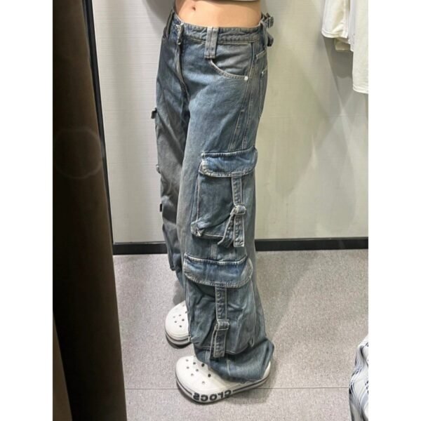 American Retro Loose Street Wide Leg Jeans - Image 4