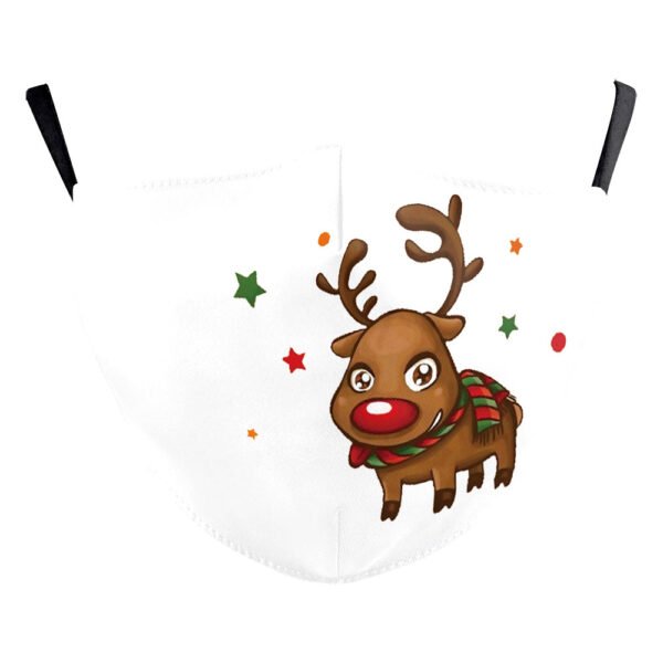 Christmas Snowman Digital Printing Double Layer Dustproof Mask - Image 6