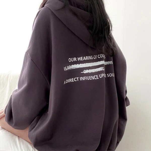 Velvet Padded Hooded Sweatshirt Women's Coat - Image 2