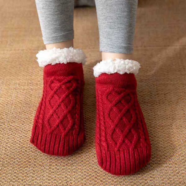 Winter Knitted Plush Floor Socks Home Warm Non-slip Carpet Socks Women - Image 6