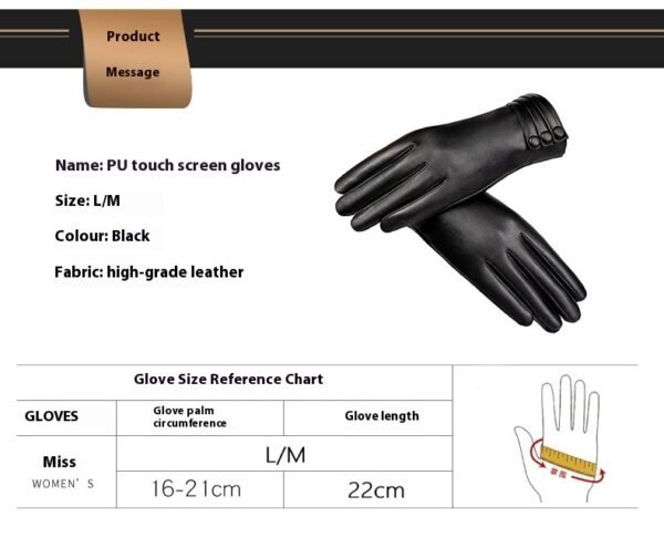 Women's Winter Outdoors Fleece-lined Touch Screen Thermal Gloves - Image 6