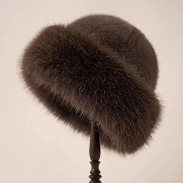 Mink-like Hat Female All-match Plush Bucket Hat Warm Ear Protection - Image 9