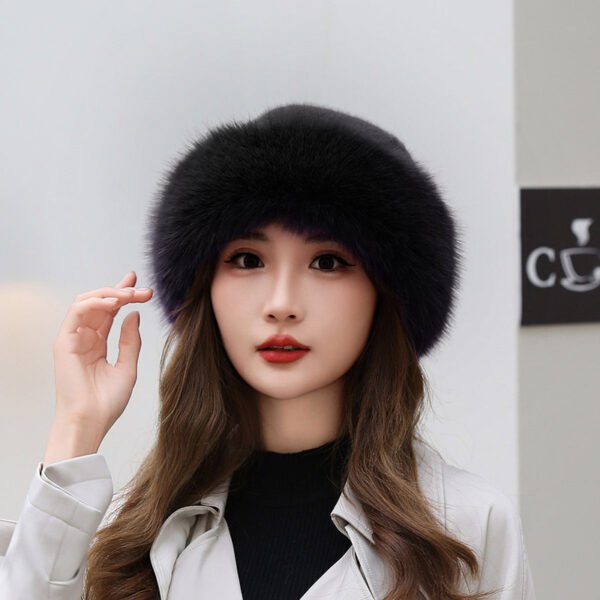 Thick Warm Artificial Fur Fashion Simple Fisherman Hat - Image 4