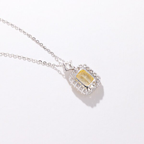 S925 Sterling Silver Imported Ice Flower Cut Necklace - Image 4