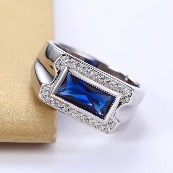Adjustable Kyanite Ring for Men - Image 5