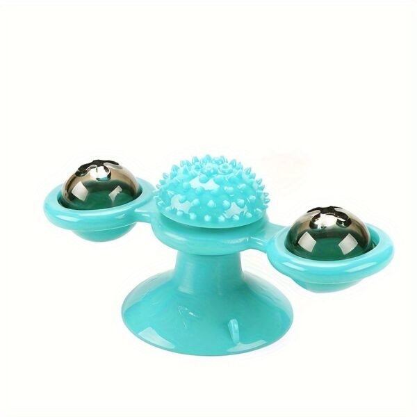 Rotating Windmill Cat Toy with Suction Cup & Catnip - Image 8