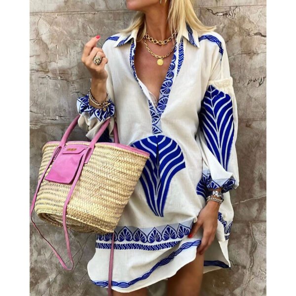 Spring And Summer Leisure Long Shirt - Image 4