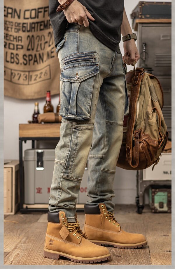 Spring And Autumn Retro Slim Fit Straight Leg Casual Pants - Image 6