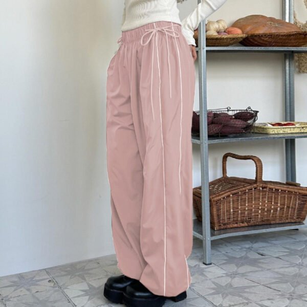 Tight Waist Loose Straight Cargo Pants - Image 5
