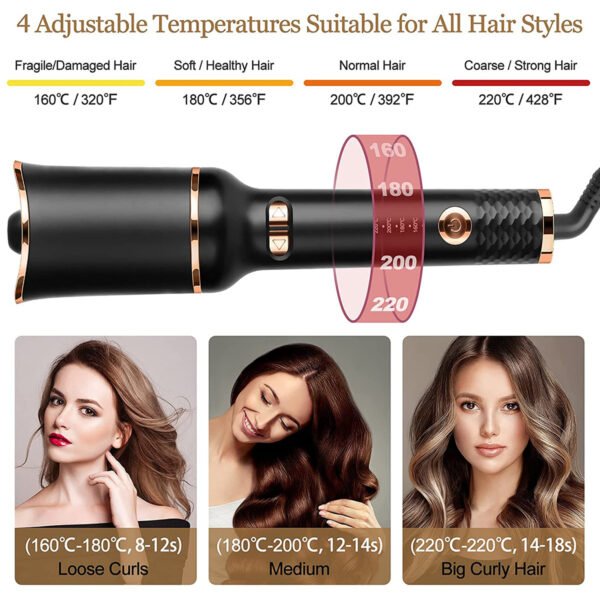Automatic Curling Iron Air Curling Flat Iron Magic Wand Wave Styling Automatic Rotating Curling Wand Salon Styling - Image 5
