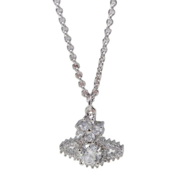 Saturn Rhinestone Gem Four Petal Flower Fashion Clavicle Chain - Image 6