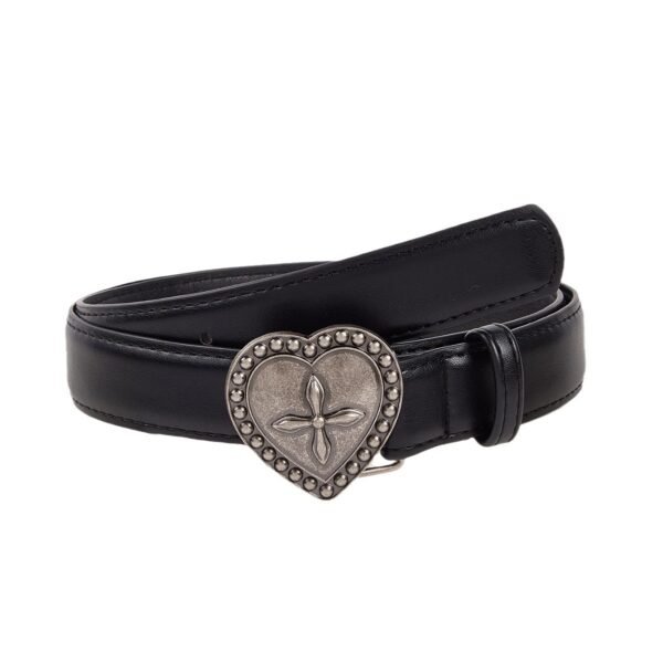 Metal Heart Snap Vintage Women's Belt - Image 5