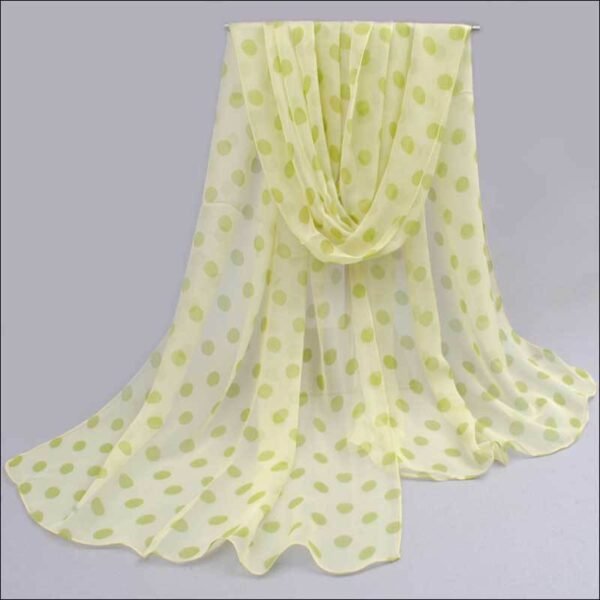 Polka Dot Scarf Bright Red Scarf Polka Dot Thin Chiffon Sunscreen Shawl - Image 8