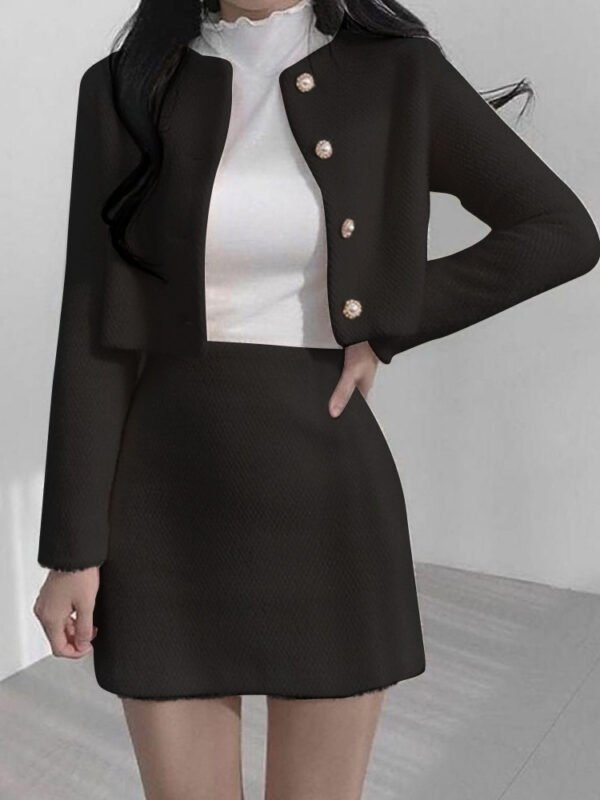 Gentle Classic Style Fur Super Short Temperament Twinset - Image 7