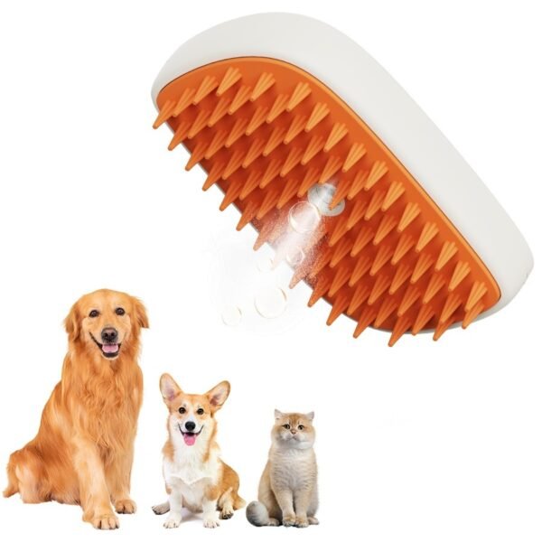 USB Rechargeable Pet Steam Brush & Massage Comb - Image 2