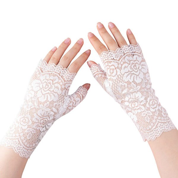 Summer Scar Cover Up Lace Short Gloves Women's Thin - Image 5