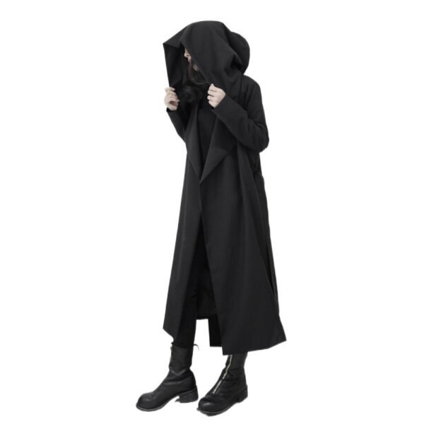 Over The Knee Wizard's Hat Cloak Trench Coat - Image 5