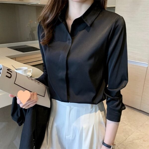Female Temperament Commuting Professional Long Sleeved Shirt - Image 6