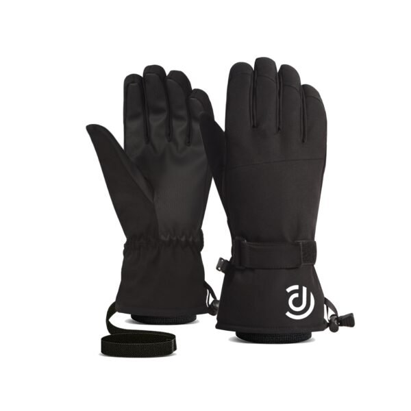 Ski Gloves Men And Women Winter White Warm Cycling Sports Touch Screen Five Fingers - Image 7