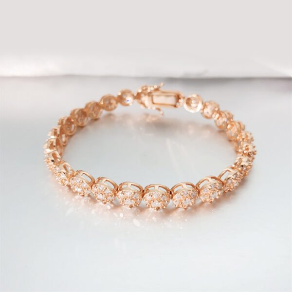 Hip Hop 925 Silver Tennis Chain Moissanite Bracelet - Image 2