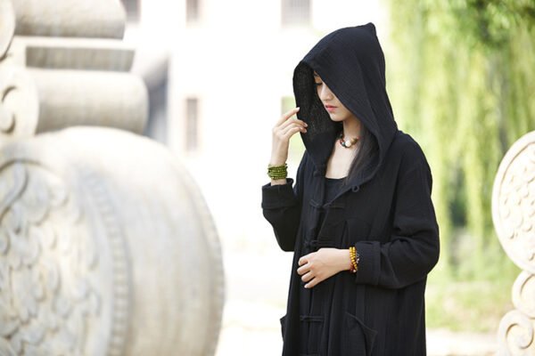 Retro Hooded National Style Cloak Robe Overcoat Coat - Image 6