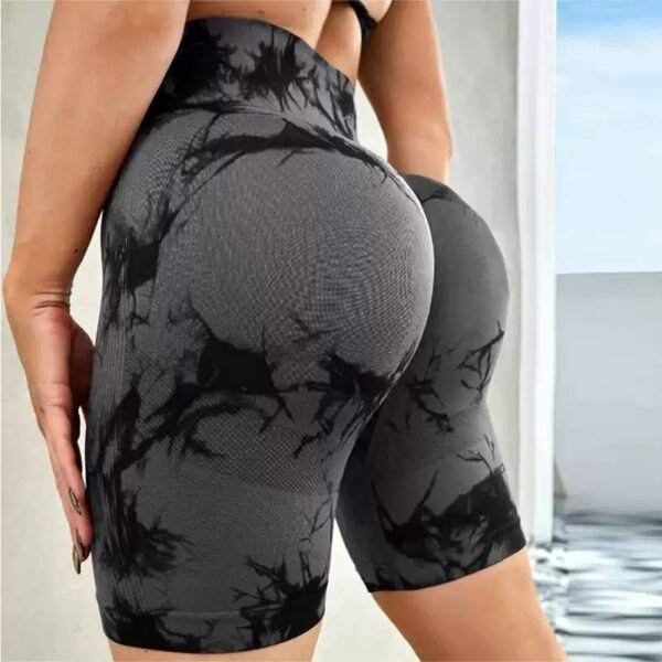 Tie-dye Sports Yoga Fitness Shorts For Women - Image 2