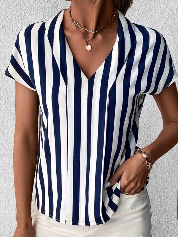 Striped Loose Printed Top For Women - Image 9