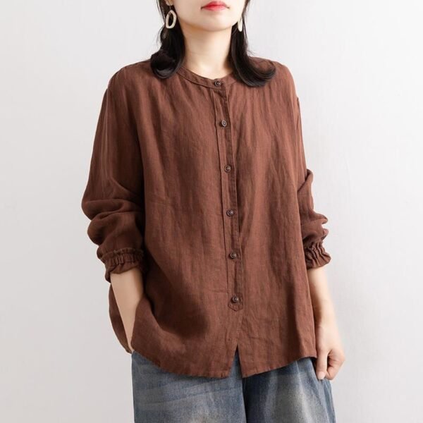 Renaissance Spring And Autumn Cotton And Hemp Shirts - Image 6