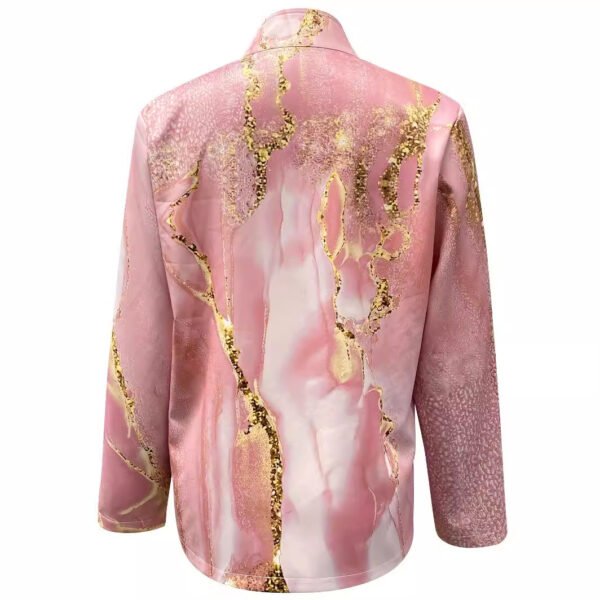 Marble Print Fashion Blazer - Image 2
