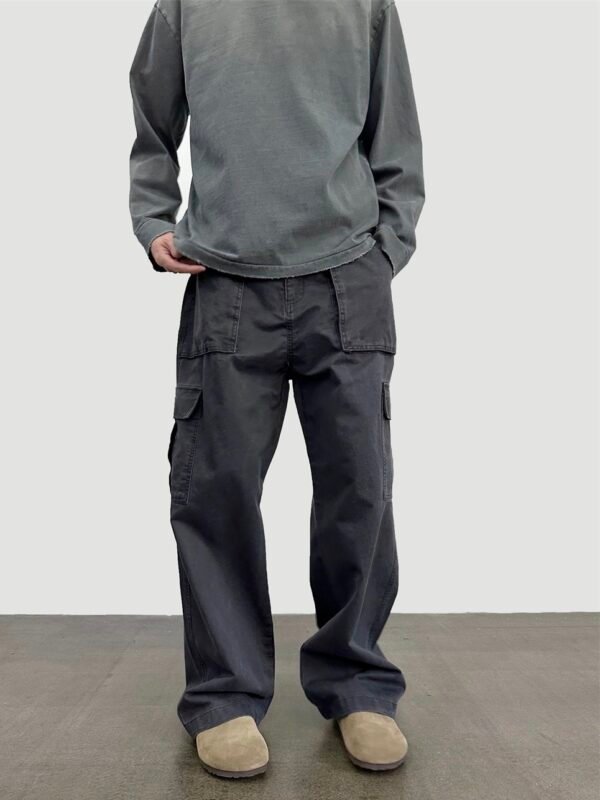 Men's Vintage Wash Loose Straight Leg Pants - Image 8