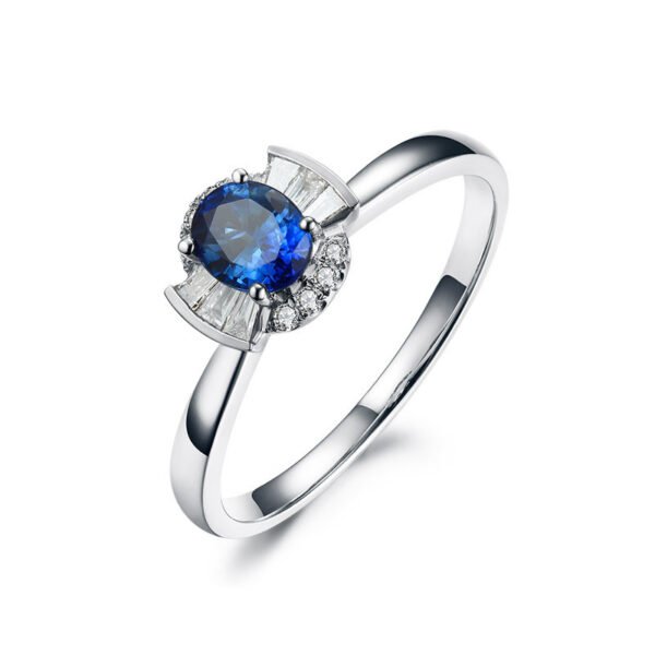 Jewelry 18k Gold Natural Sapphire Women's Ring - Image 2