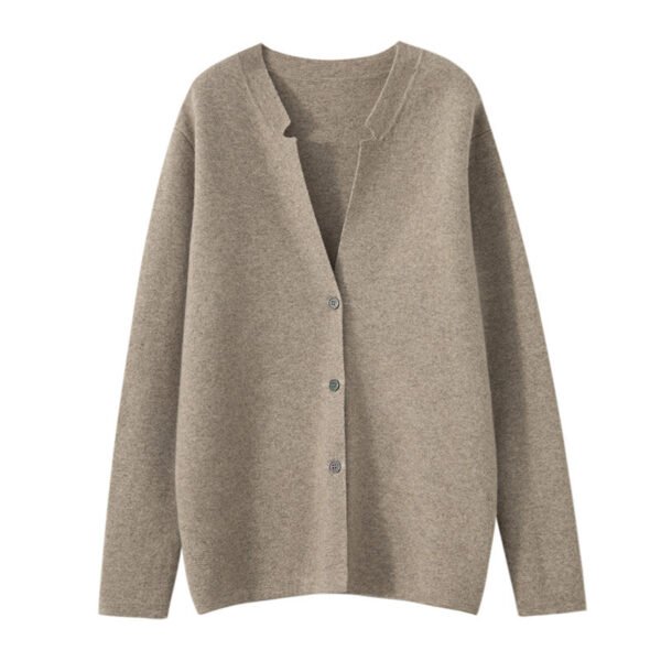 Wool Cardigan Men's Stand Collar Solid Color - Image 9