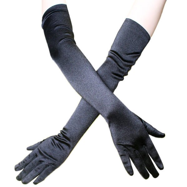 Women's Long Dress Satin Gloves - Image 8
