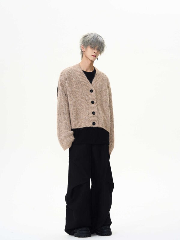 Back Coconut Design Cardigan Short Sweater - Image 3