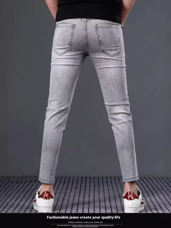 Stretch Slim Fit Elastic Ankle-length Pants Skinny Pants Spring And Summer Jeans - Image 3