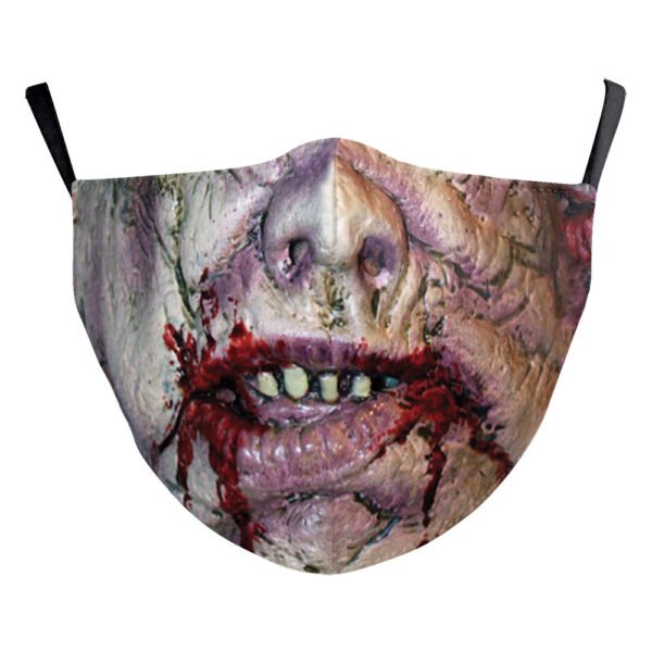 Halloween Carnival Digital Printing Funny Clown Face Double Layer Dust Mask - Image 4