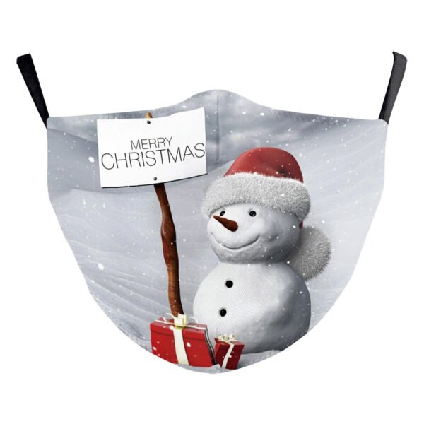 Christmas Tree Digital Printing Double Layer Dustproof Mask - Image 7