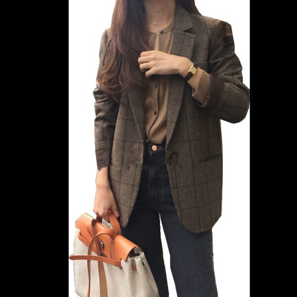 Slim Fit All-matching Long Sleeve Suit Women's Coat - Image 5
