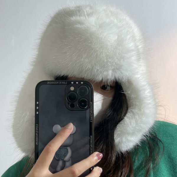 Blue Mink Velvet Ushanka Female Northeast Plush Bonnet - Image 6