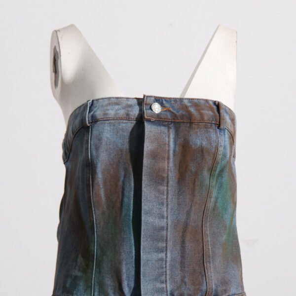 Fashion Spray Color Camouflage Tube Top One-piece Overalls European And American Hot Girl Jumpsuit - Image 3
