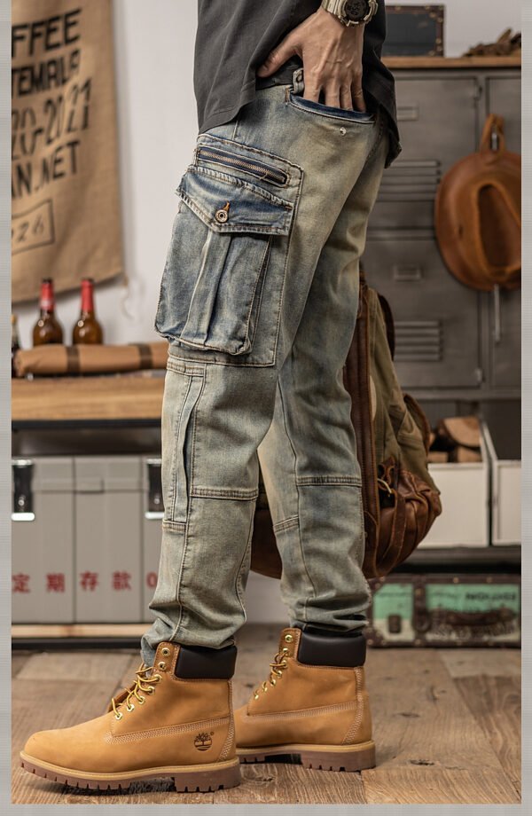 Spring And Autumn Retro Slim Fit Straight Leg Casual Pants - Image 5