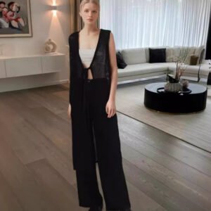 Long Hollow-out Bandage Dress