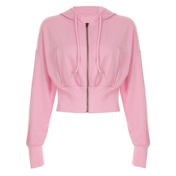 European And American Street Style Cropped Hoodie - Image 5