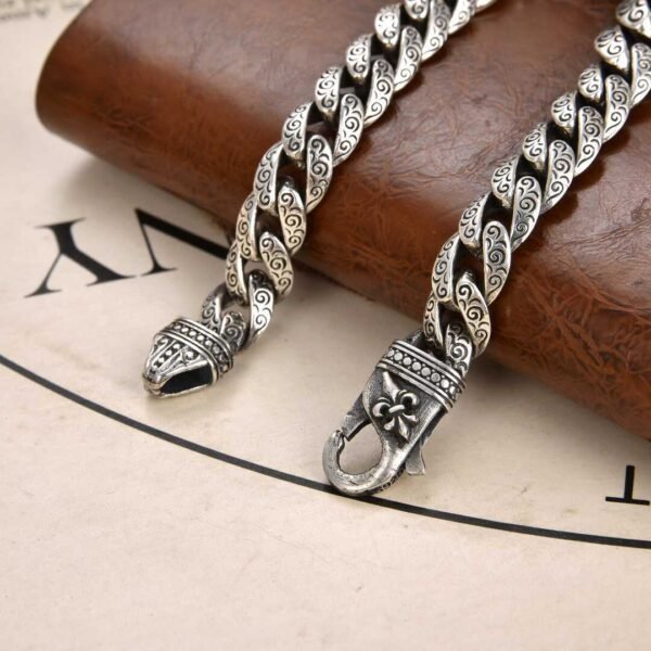 Domineering Retro Double Chinese Dragon Heads Bracelet - Image 5